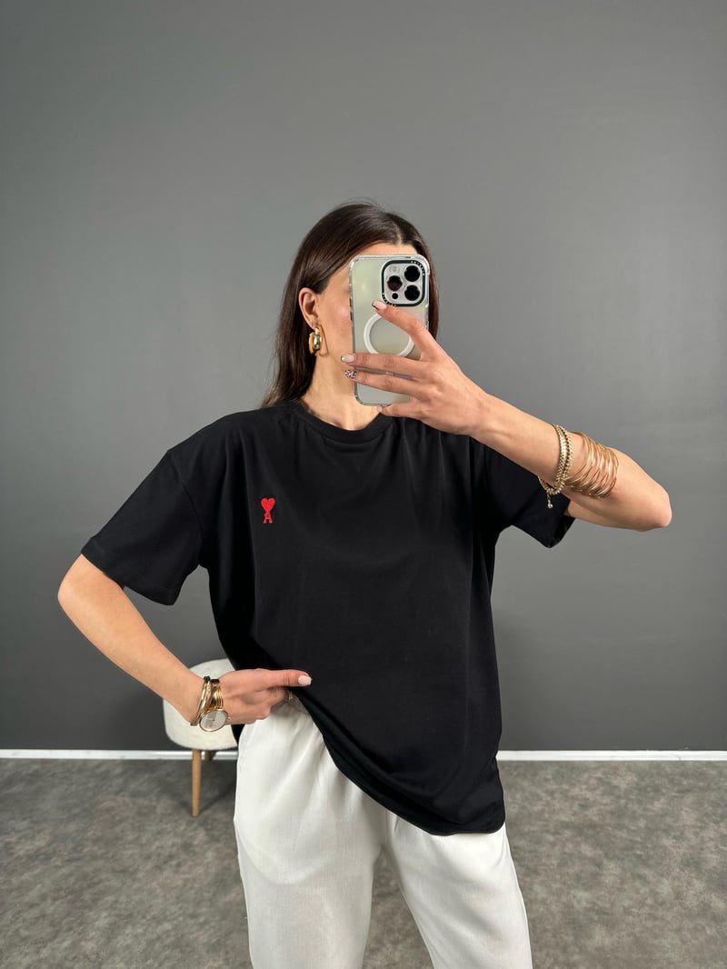 Siyah Oversize A Tshirt 