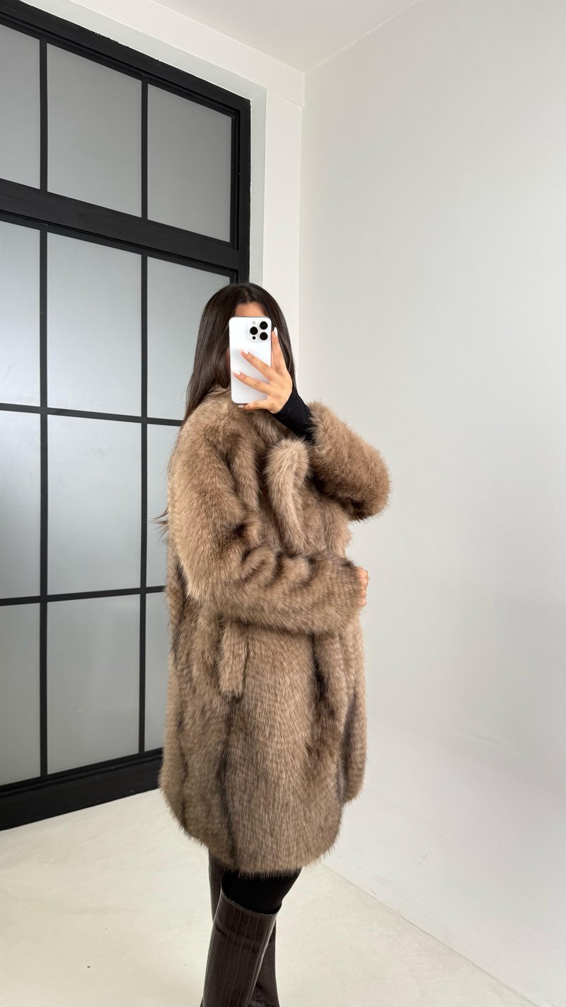 Vizon Astarlı Midi Boy Premium Kürk GAUS-00504