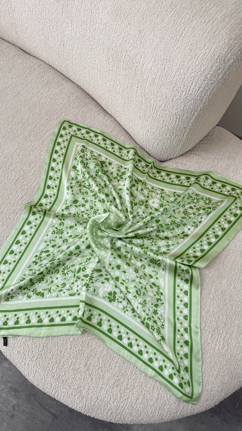 Yeşil Çok Desenli Fular GAUS-00336