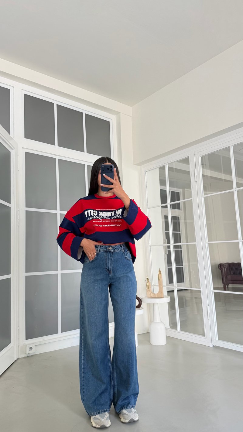 Mavi Beli Lastikli Jean GAUS-02158
