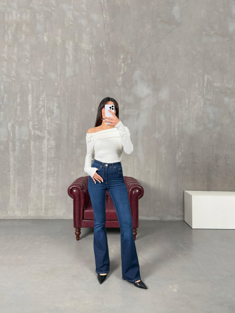 Victor Mavi ZR Model İspanyol Paça Jean