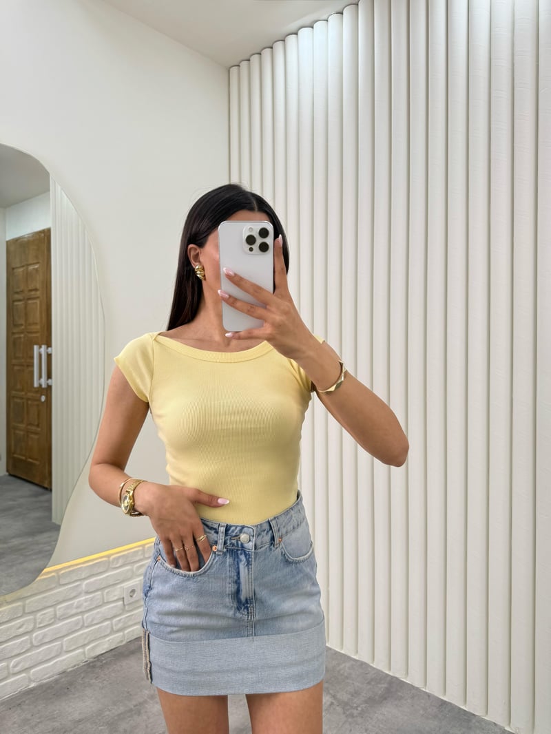 Sarı  Kısa Kol ZR Muadil Tshirt Gaus00329GausBLUZGU1001761