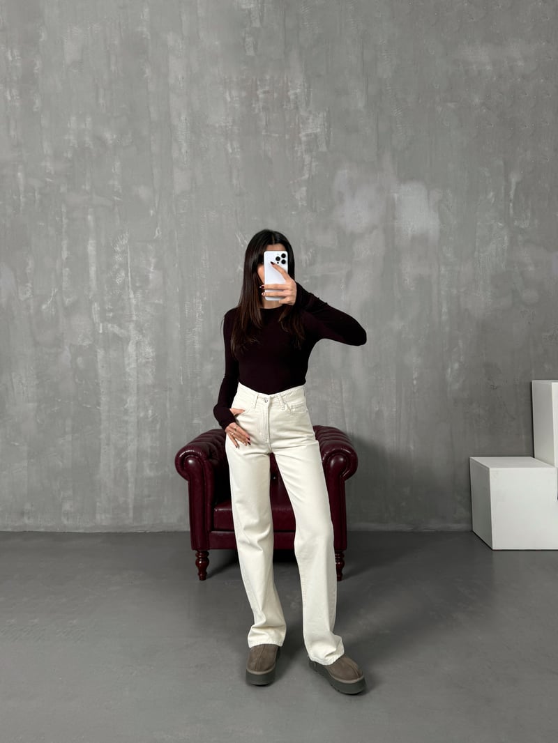Revin Taş ZR Model Wide Leg Jean
