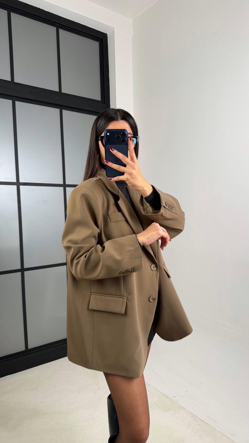 Vizon Astarlı Vatkalı Blazer Ceket GAUS-00610
