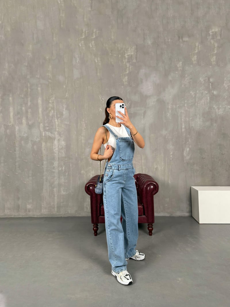 Mavi Salopet Denim Tulum Gaus00019