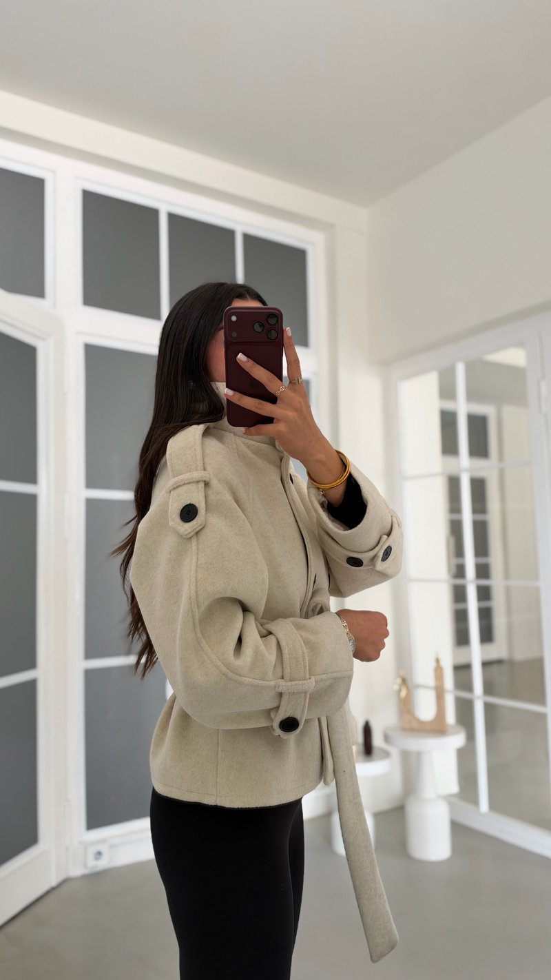 Taş Dik Yaka MD Muadil Astarlı Kaban GAUS-02366
