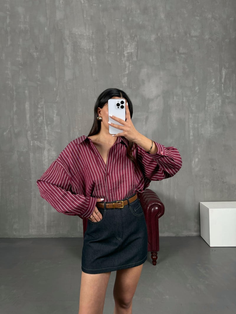 Antrasit Cepli Denim Etek Gaus0005