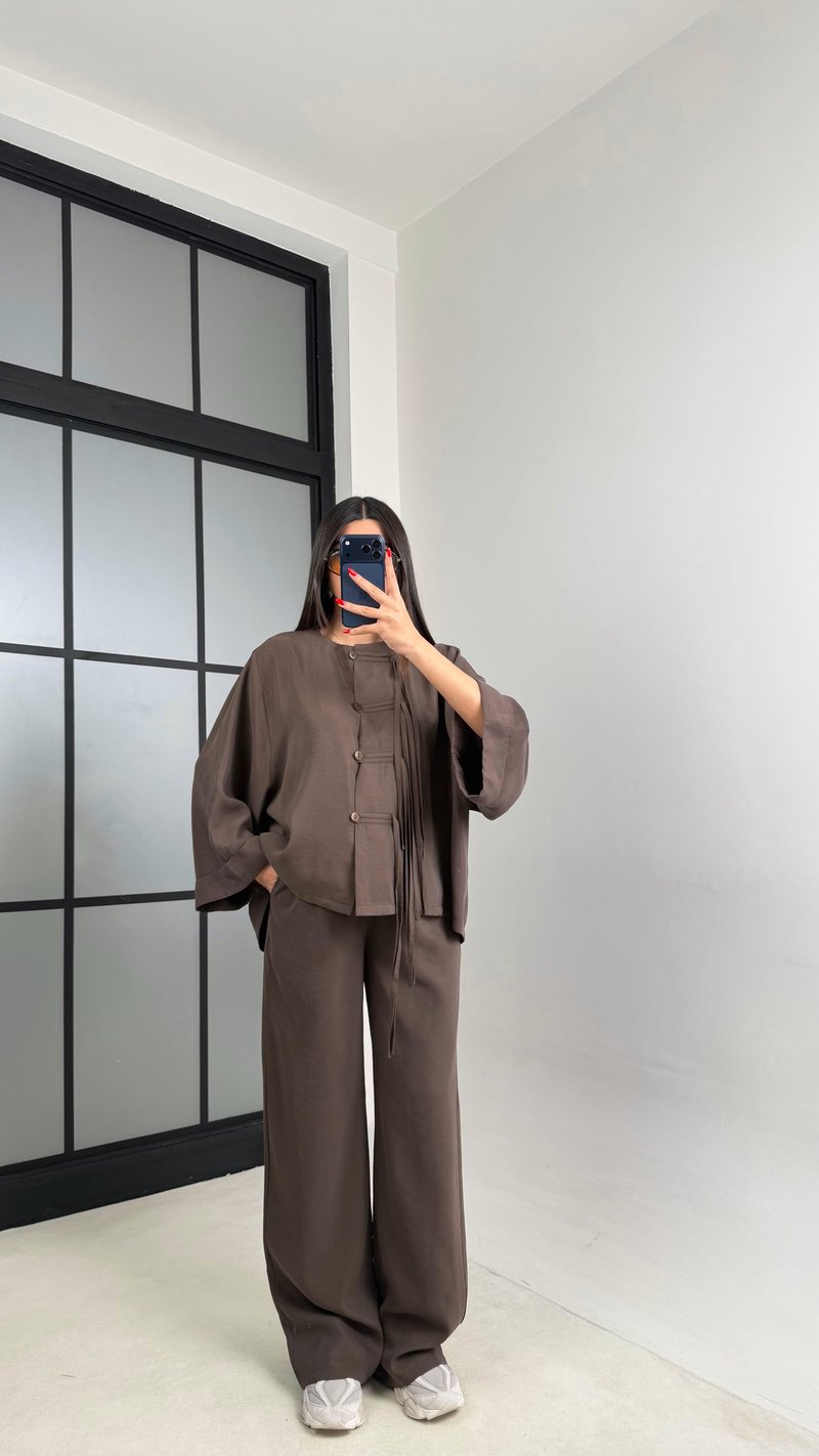 Kahve Püsküllü Muadil Modal Takım GAUS-00998