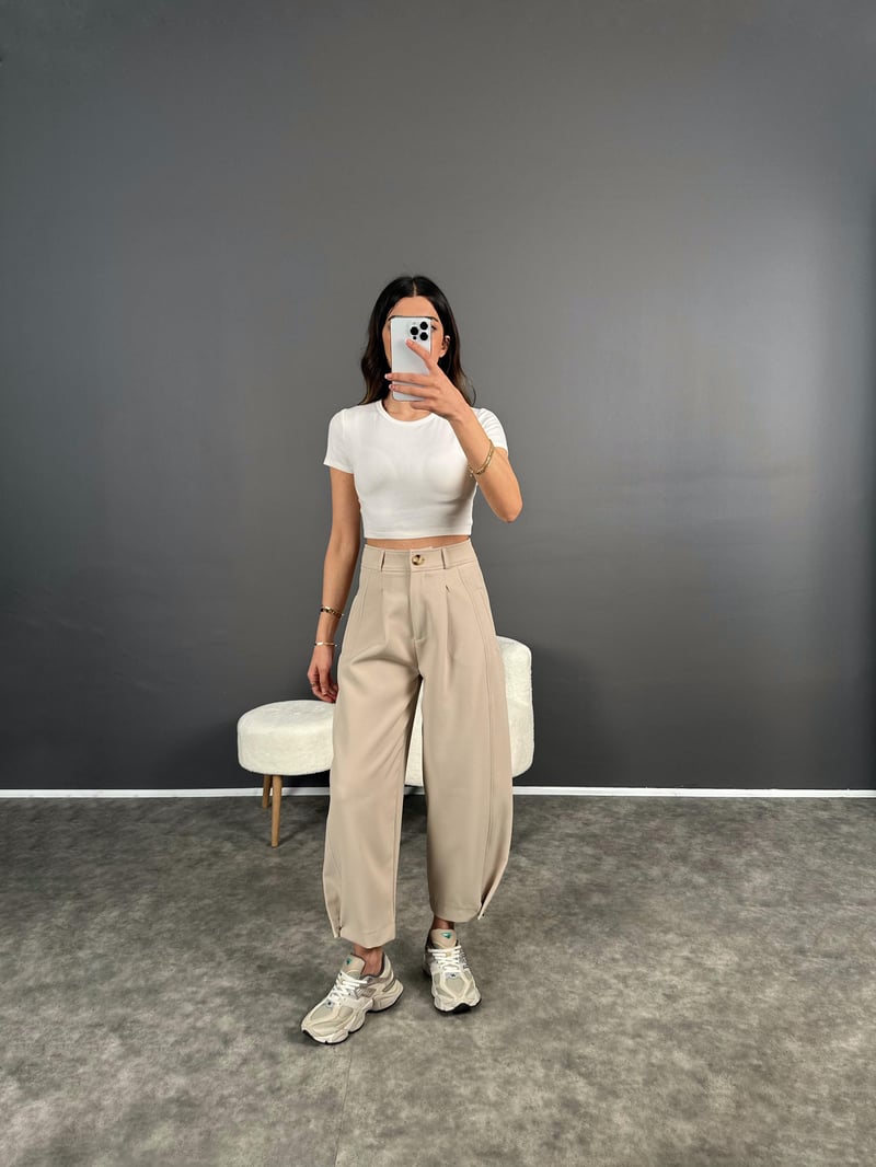 Julia Taş Balon Şalvar Premium Pantolon