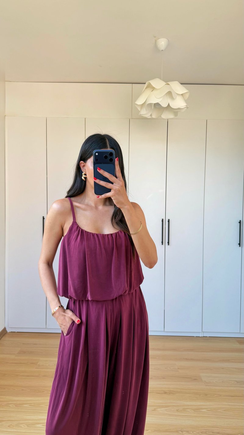 Mürdüm OYS Model Crop Üst Pantolon İkili Modal Kumaş Takım GAUS-01602