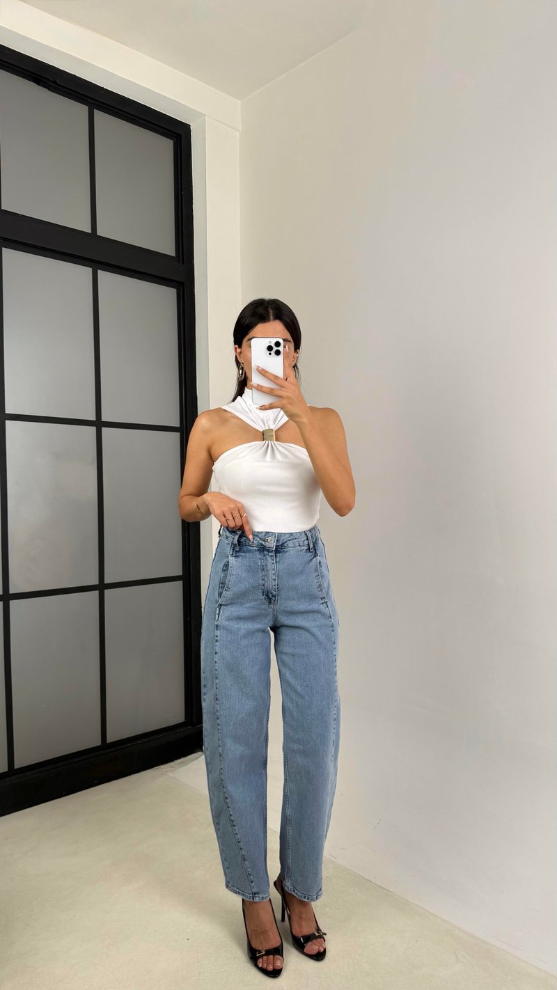 Mavi Cepli Balon Denim Pantolon GAUS-00108