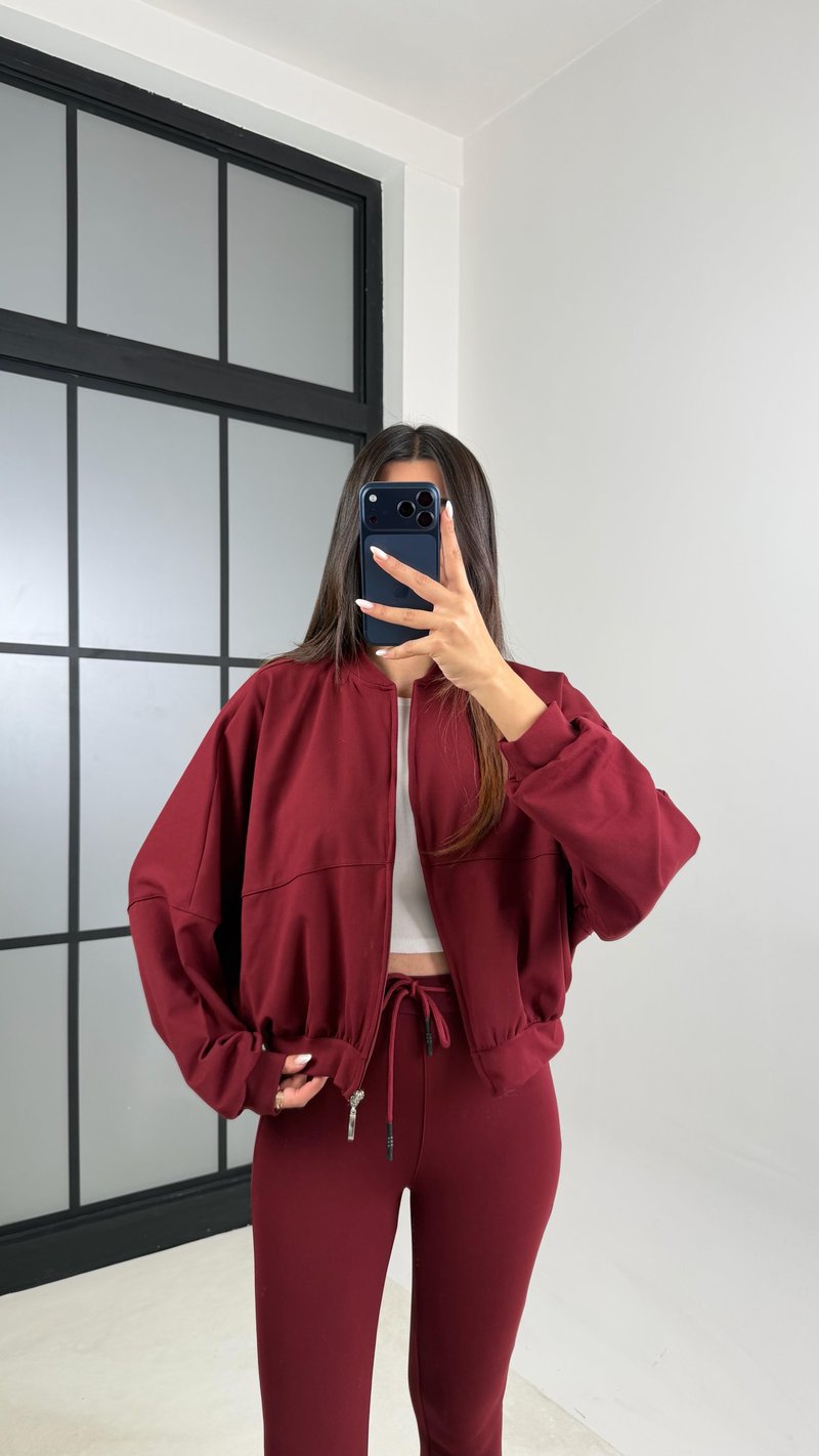 Bordo Zr Muadil Hırka Eşofman Spor Takım GAUS-00648