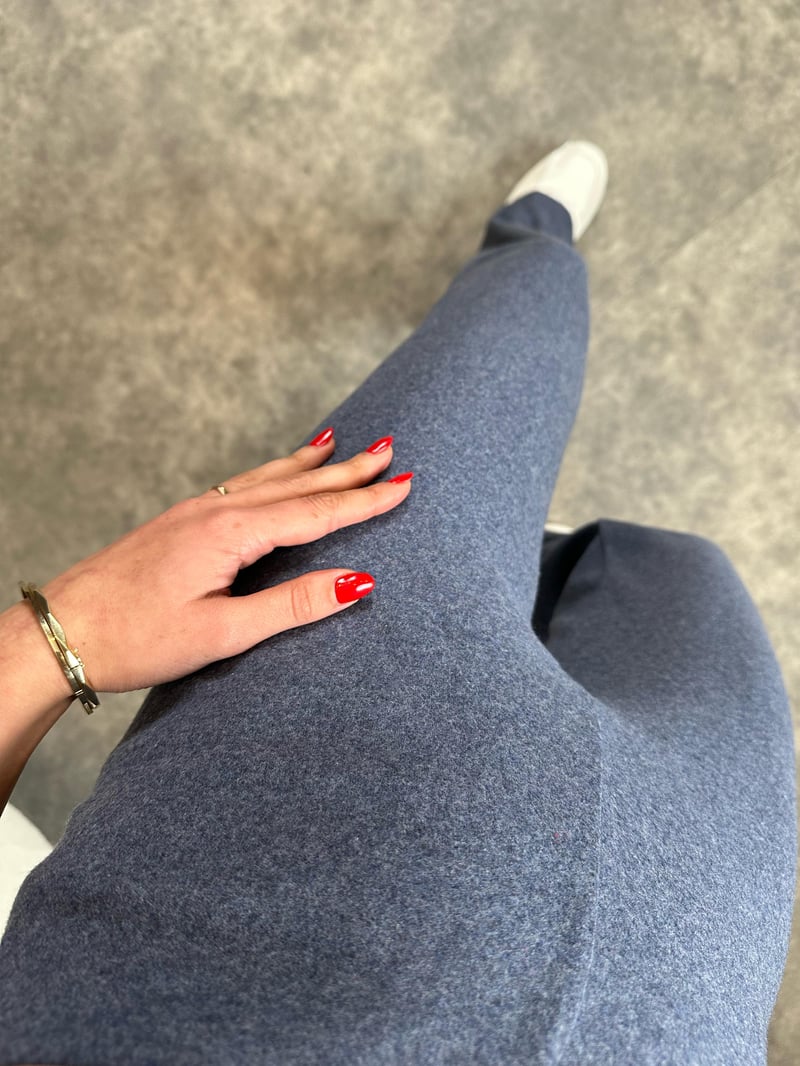 Hully Mavi Yumoş Triko Pantolon 