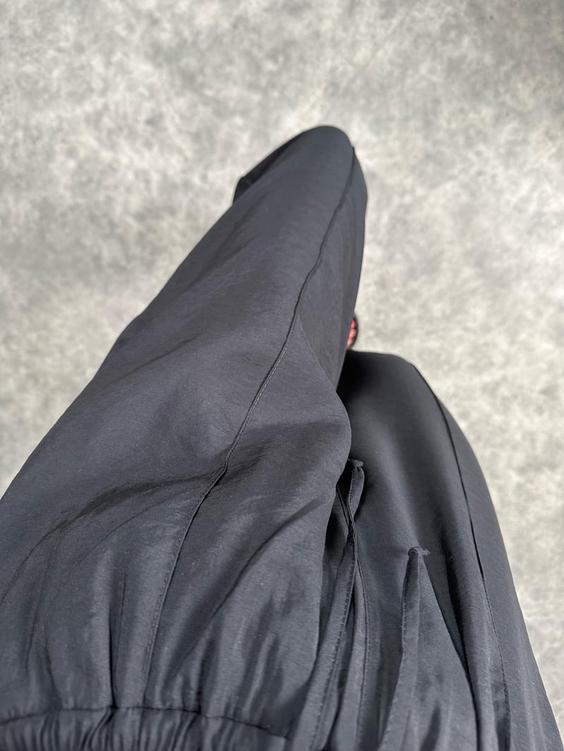 Wil Siyah İthal Kumaş Beli Lastikli Şalvar Pantolon 
