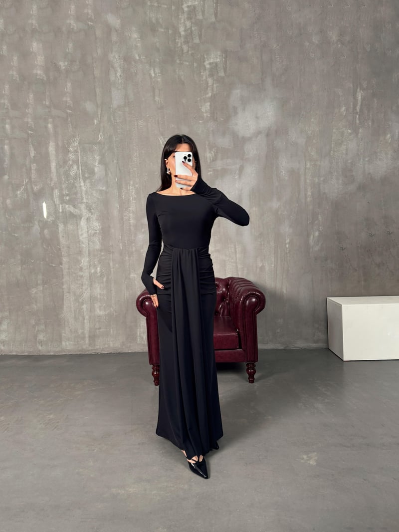 Bonita Siyah Bodysuit Etek Tasarım Takım