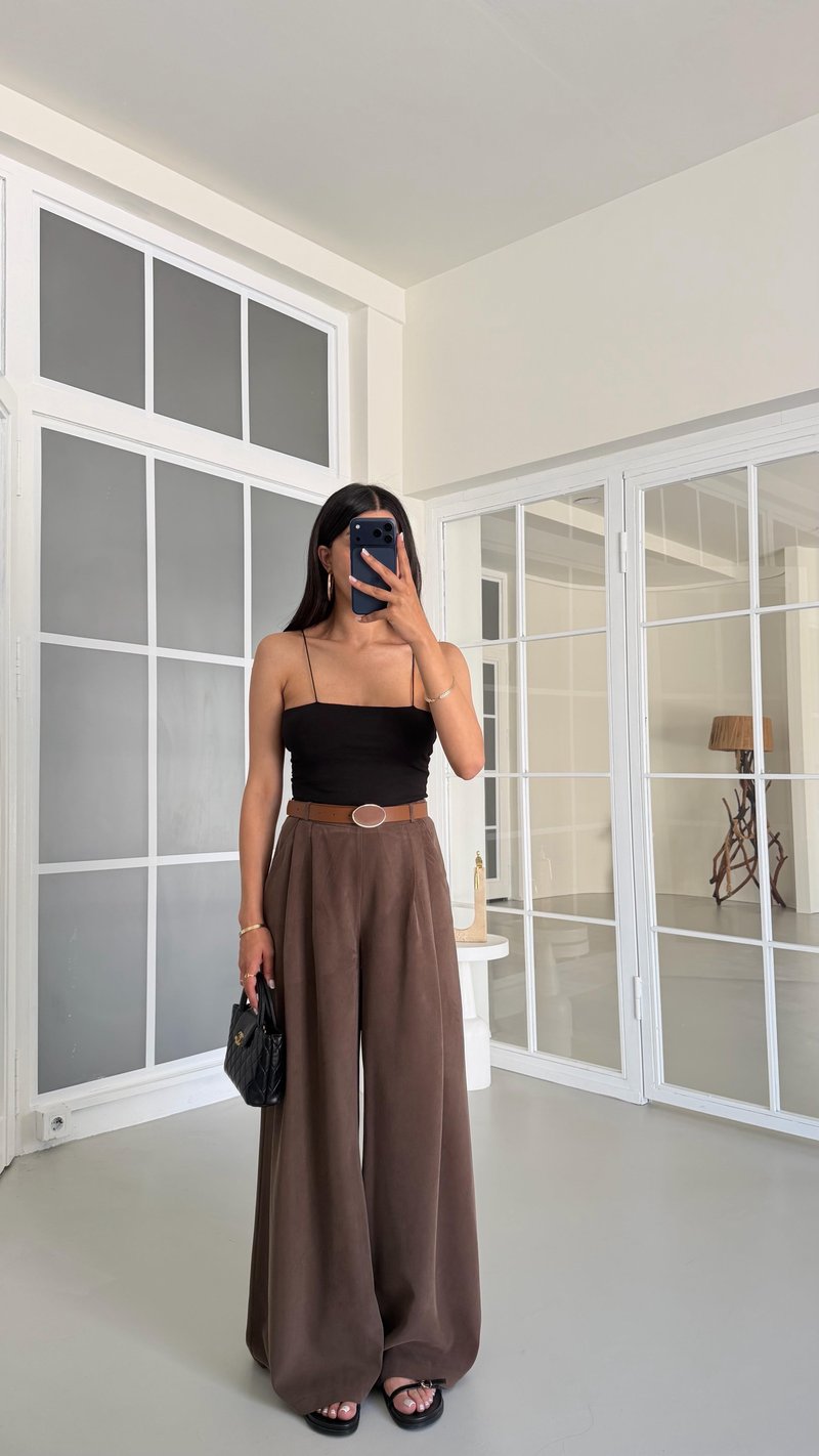 Kahve Kemerli Premium Pantolon GAUS-01667
