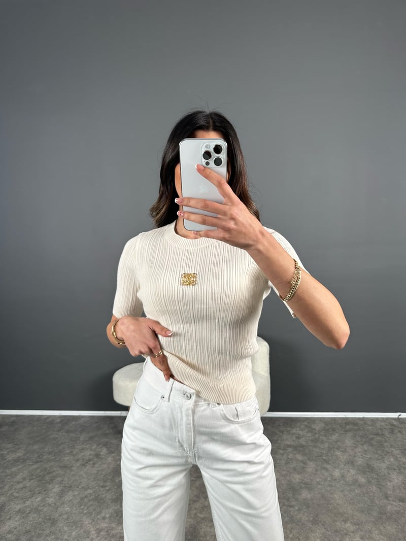 Ekru Triko Tshirt