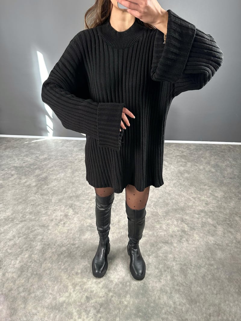 Bloody Siyah Oversize Pinterest Kazak 