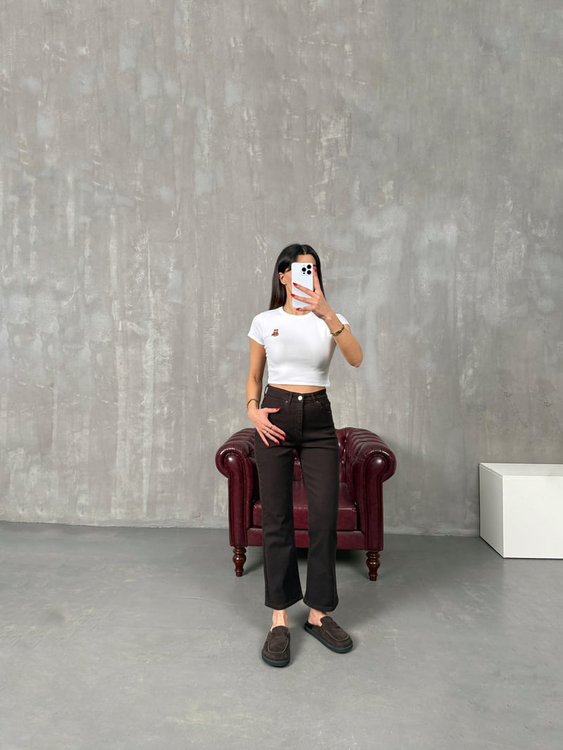 Edvin Acı Kahve Flare Jean