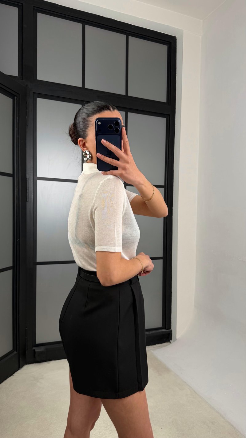 Siyah Kemerli Şort GAUS-01323