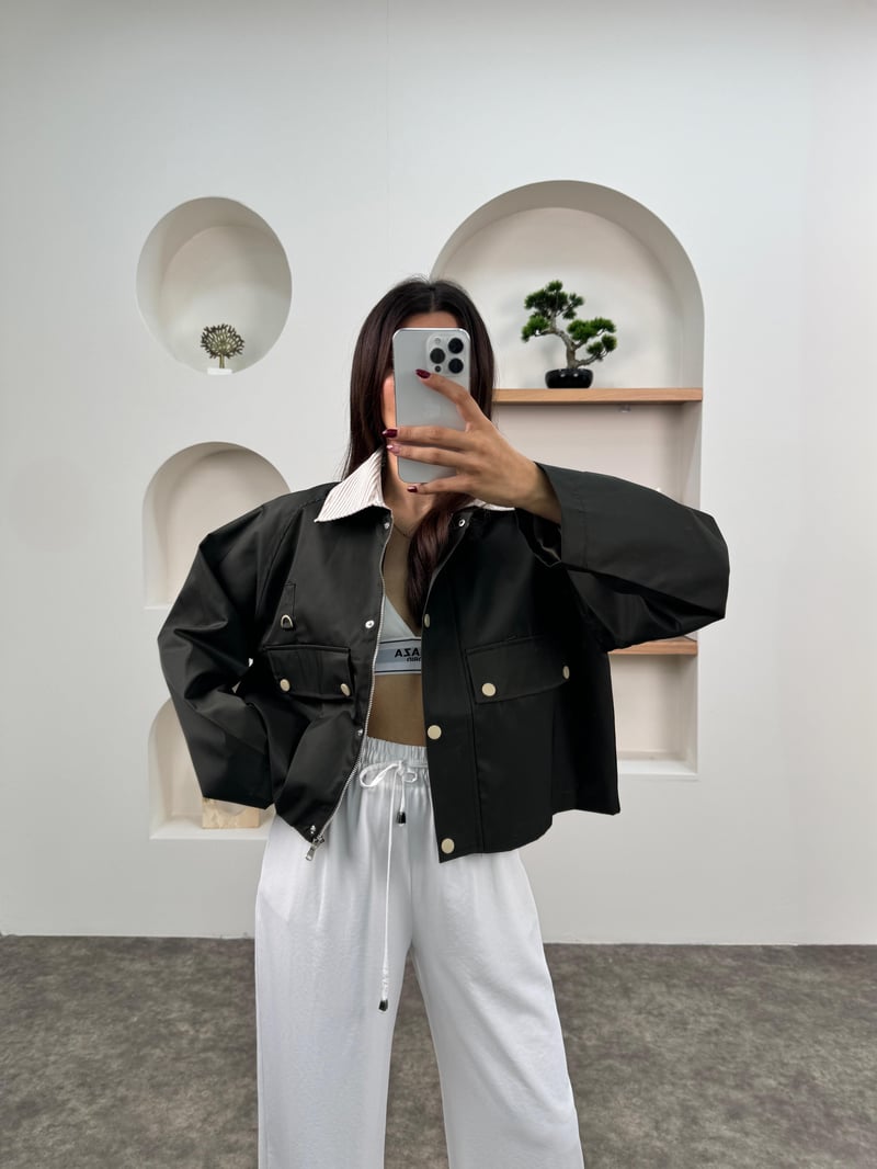 Dalia Koyu Haki ZR Model Astarlı Trenç Ceket