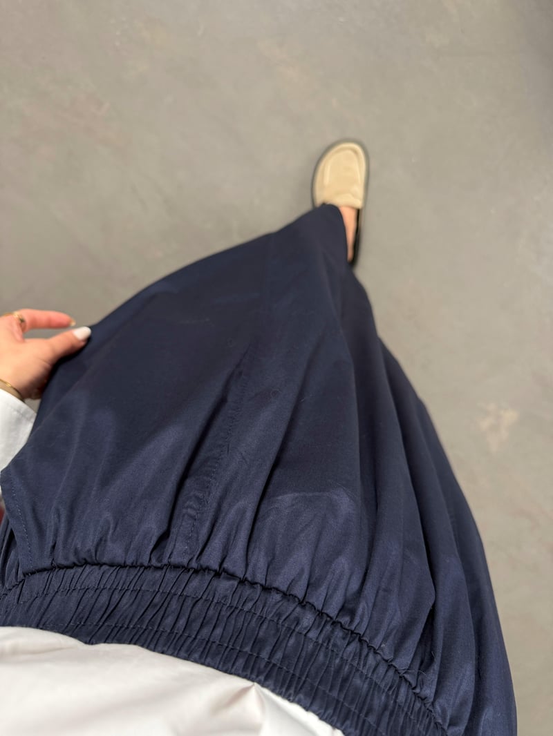 Greys Navy Blue Poplin Skirt