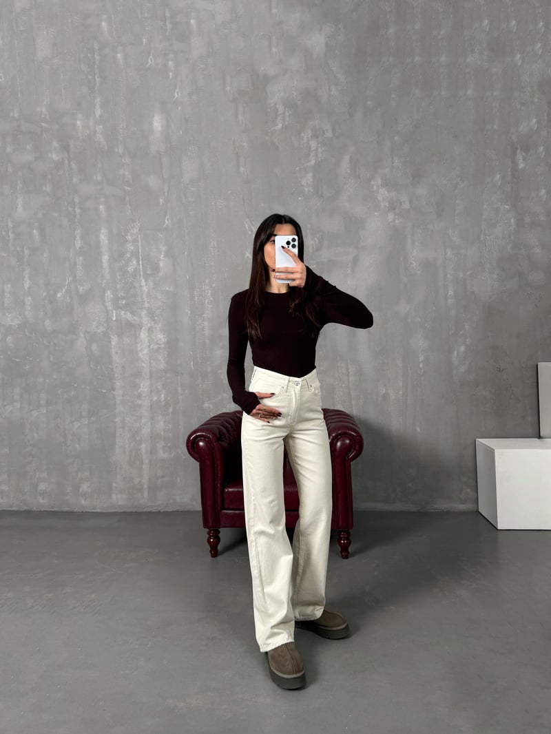 Revin Taş ZR Model Wide Leg Jean
