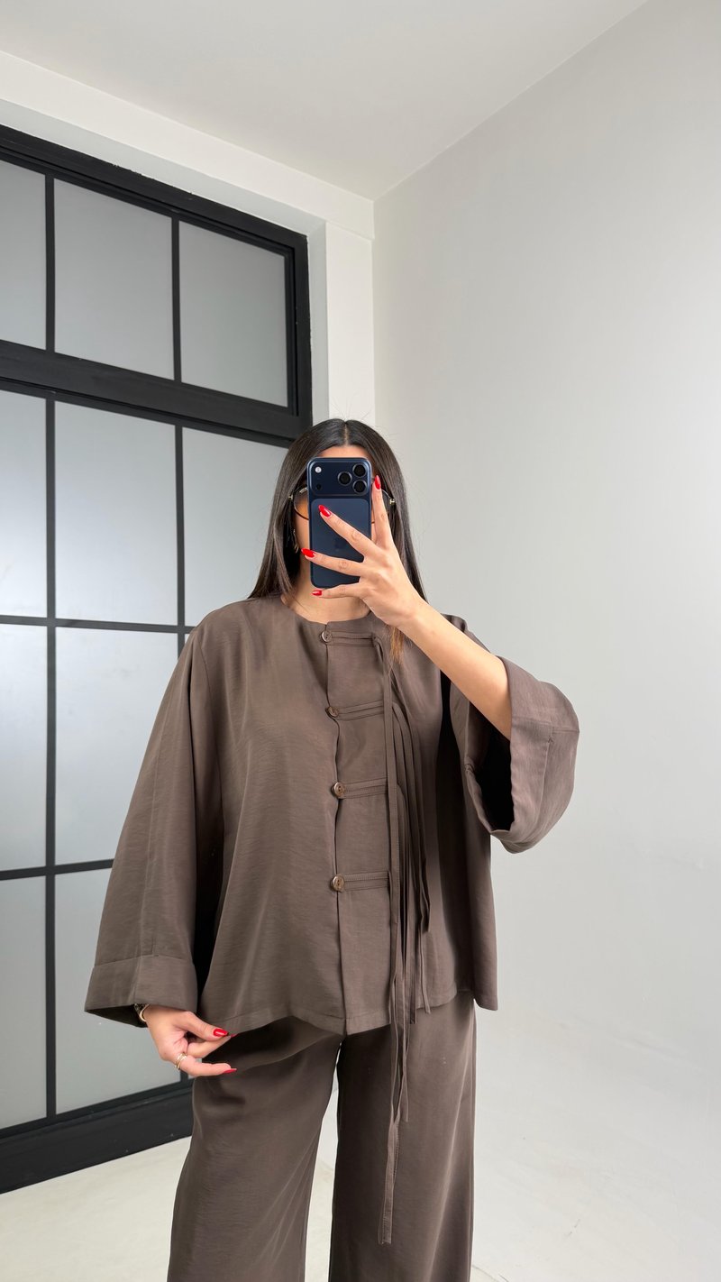 Kahve Püsküllü Muadil Modal Takım GAUS-00998