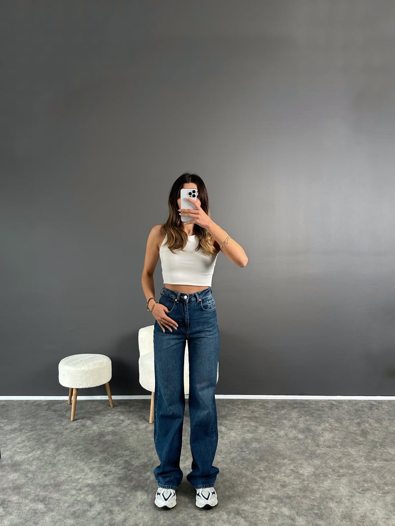 GR Dark Blue Wide Leg Jean