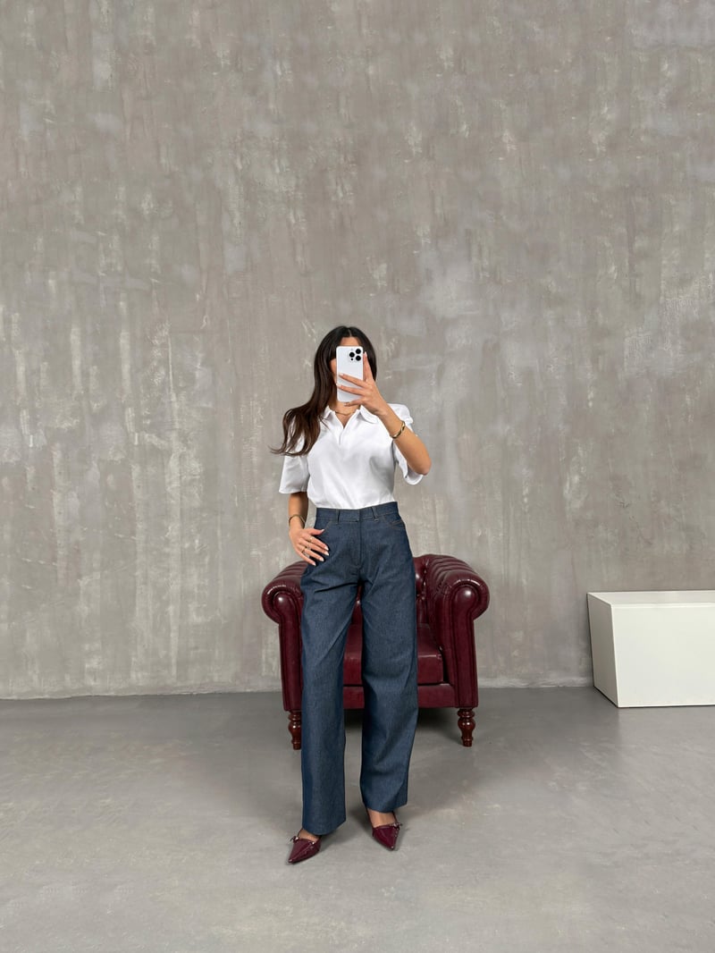 Nadin Blue Straight Denim Jeans