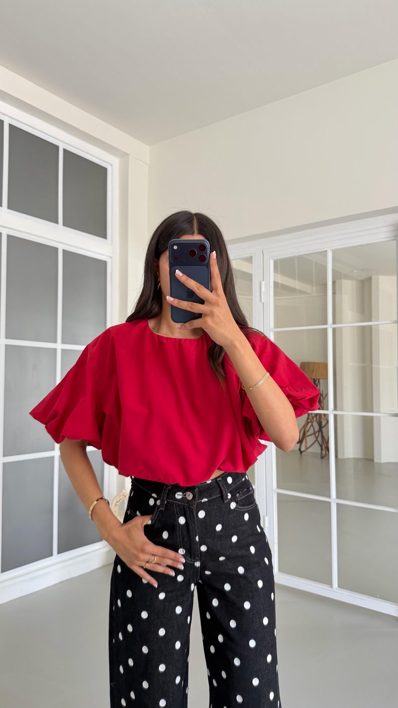 Kırmızı Balon Model Bluz GAUS-01643