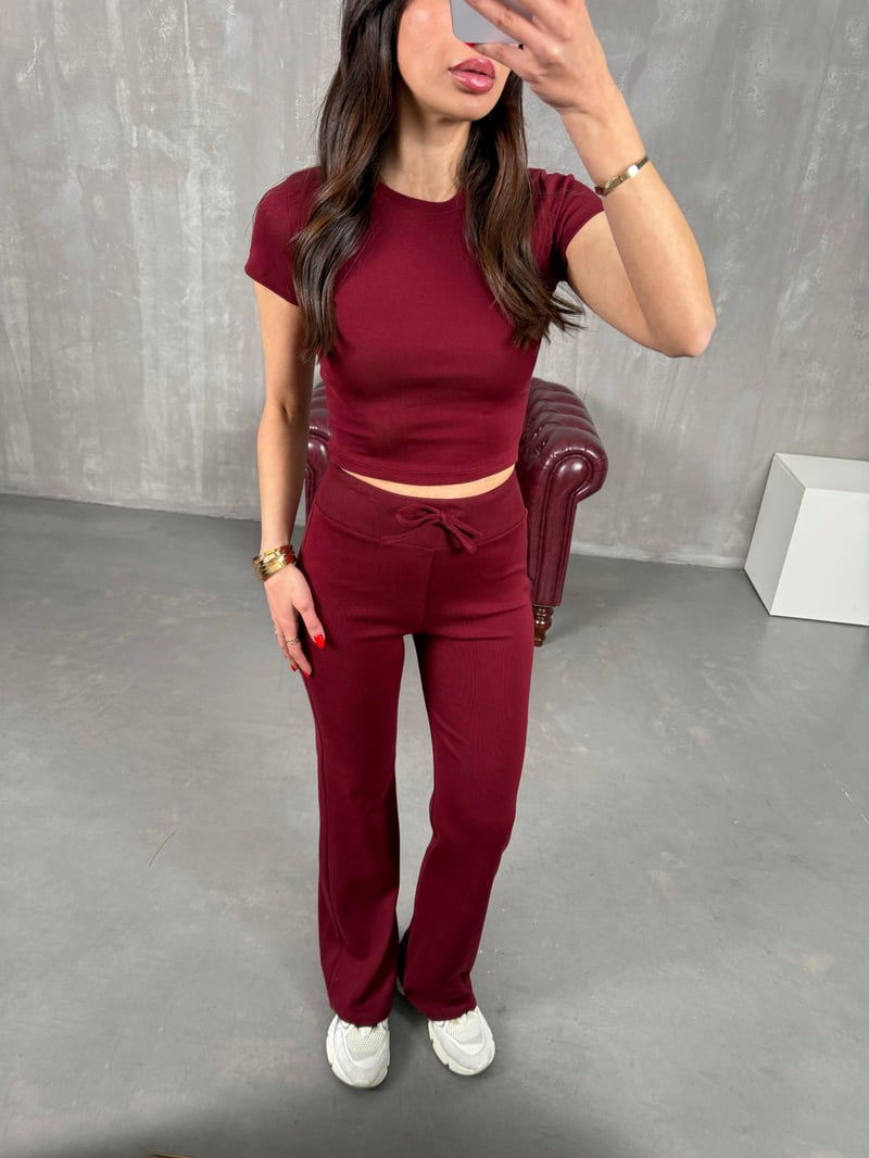Bordo Bisiklet Yaka Basic Takım Gaus00175