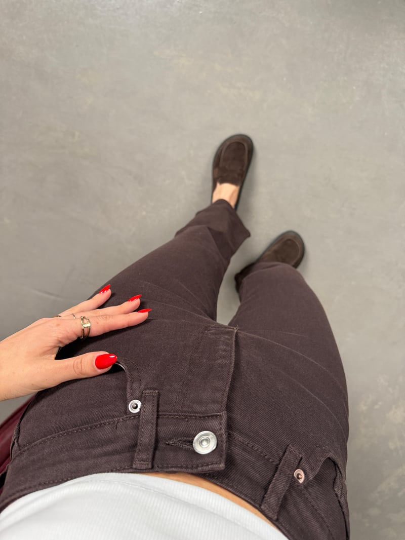 Edvin Acı Kahve Flare Jean