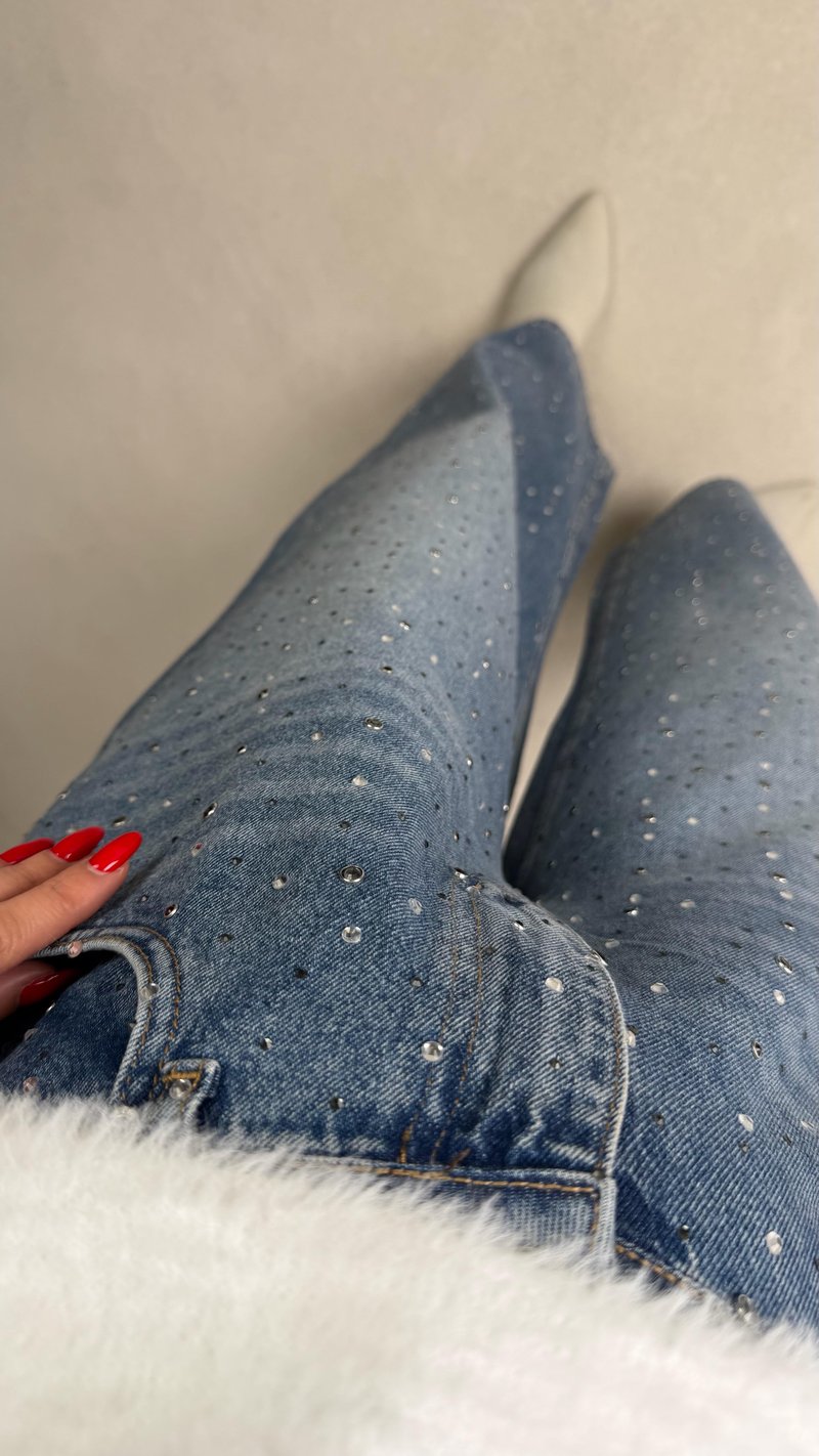 Mavi Full Taş İşlemli Muadil Premium Jean GAUS-00965