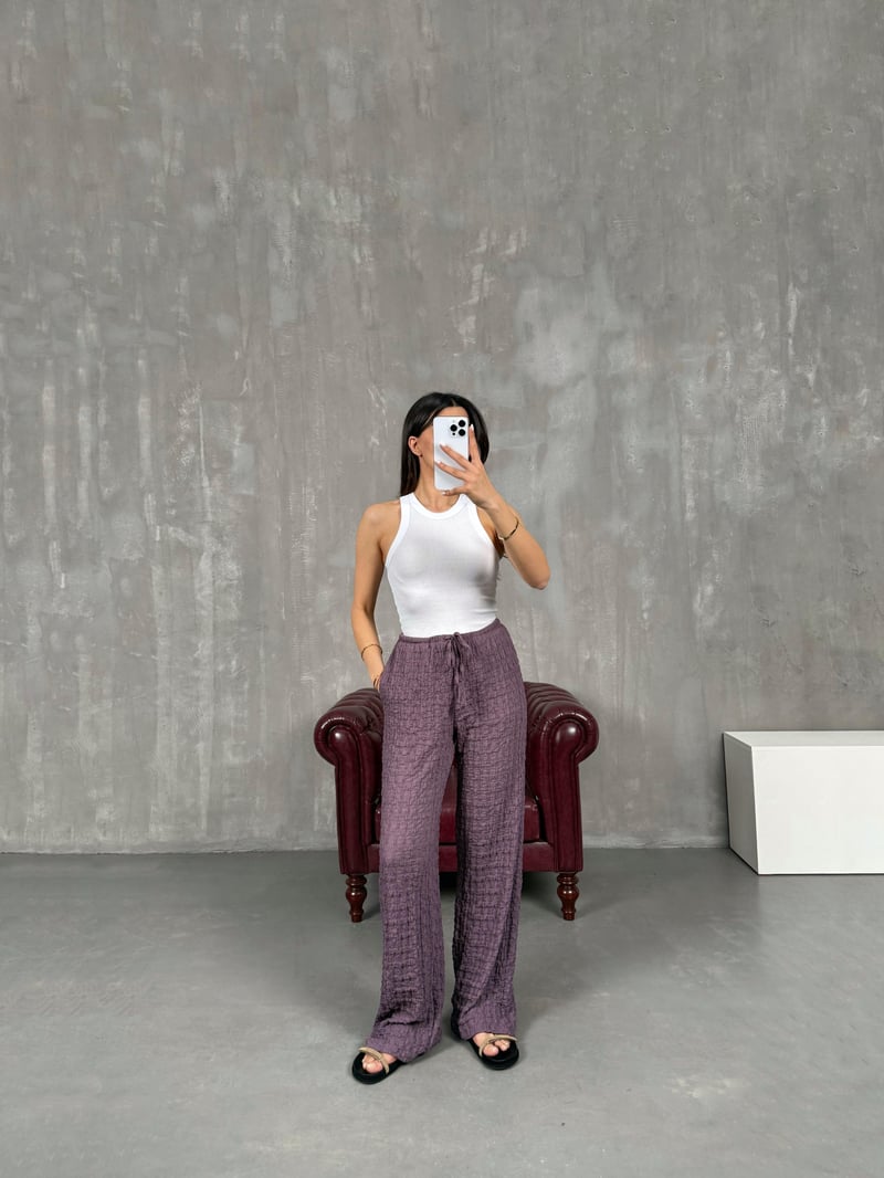 Mürdüm Bürümcük Pantolon Gaus00067