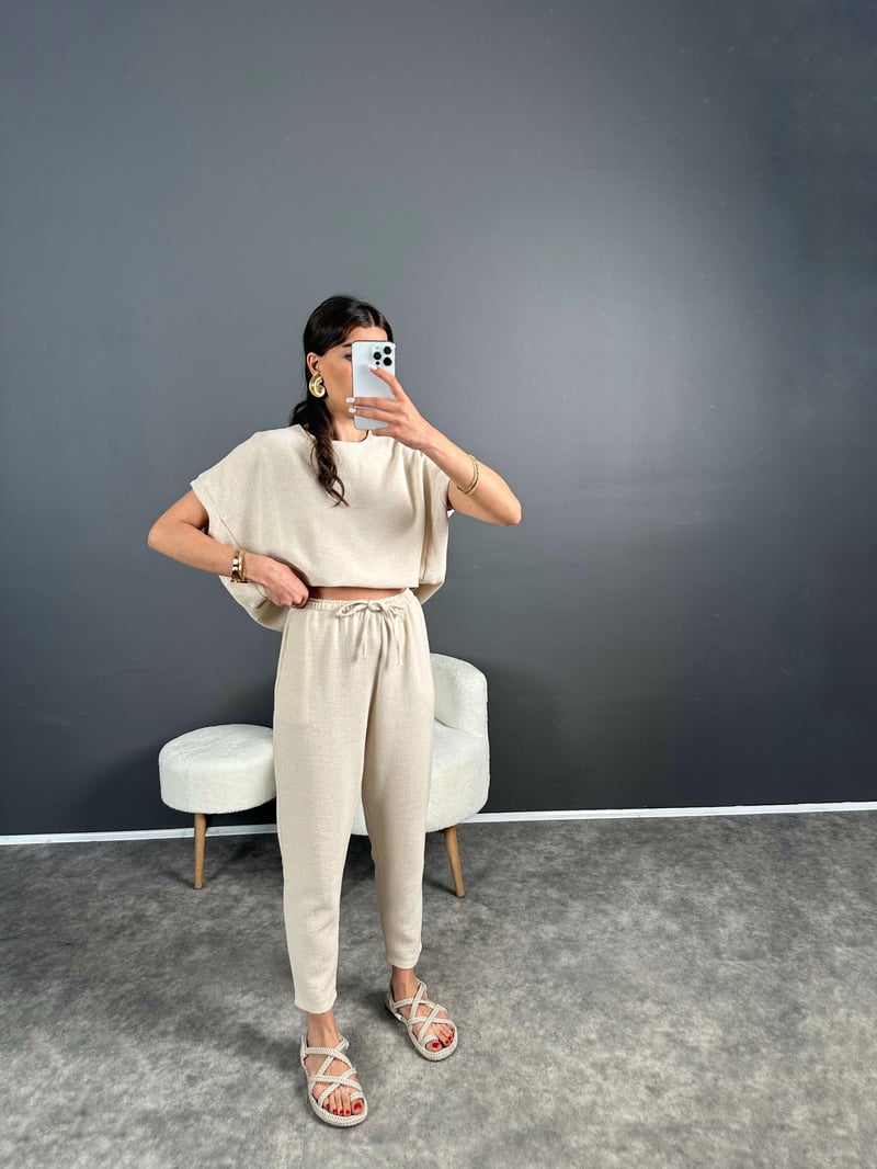 Capsule Premium Keten İkili Takım 