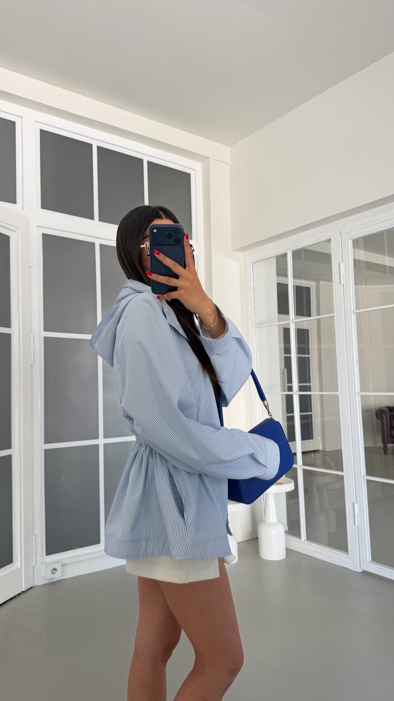 Mavi OYS Model Beli Ayarlanabilir Premium Ceket GAUS-01875