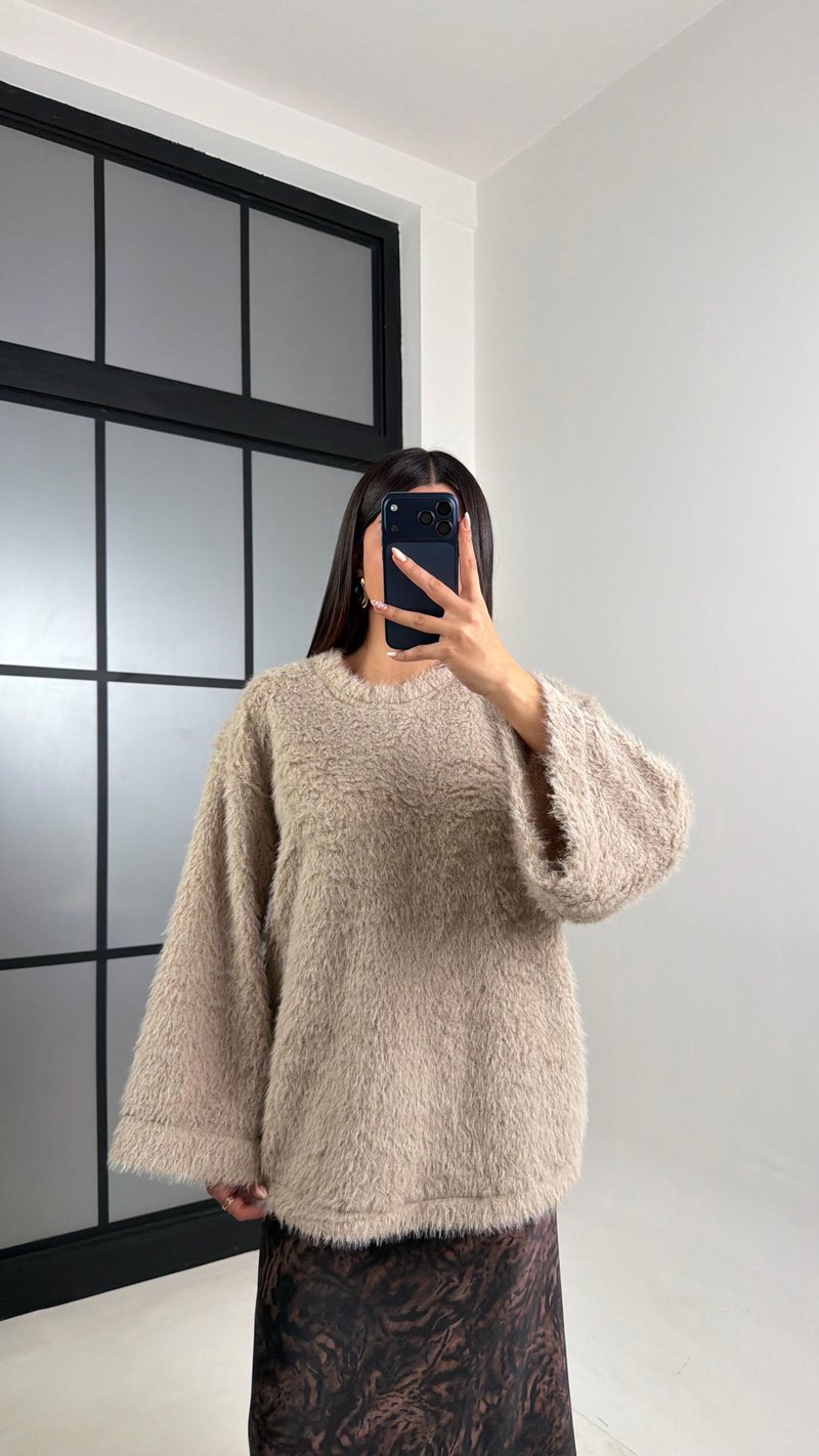 Vizon Yumuşak Dokulu Peluş Kazak GAUS-00817GAUSKAZAKGAUS-00817