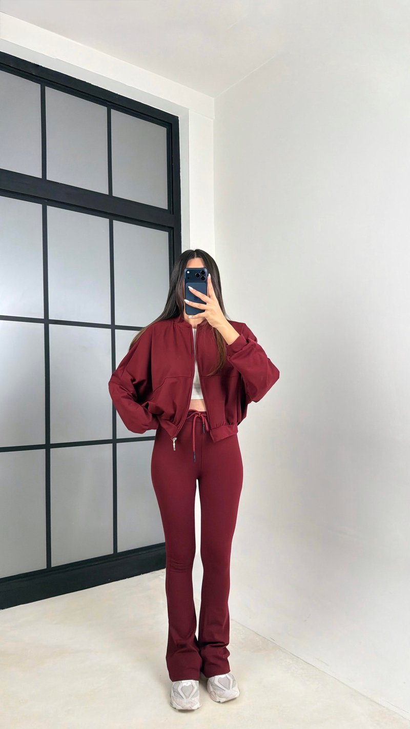 Bordo Zr Muadil Hırka Eşofman Spor Takım GAUS-00648