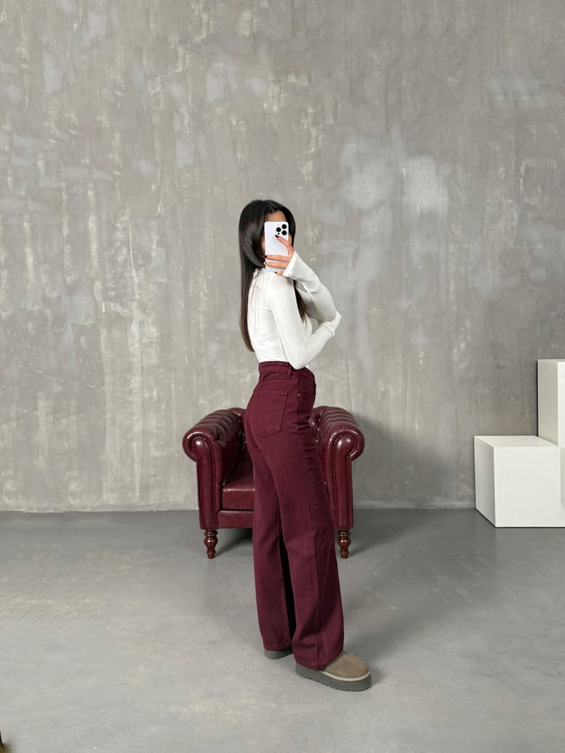 Revin Bordo ZR Model Wide Leg Jean