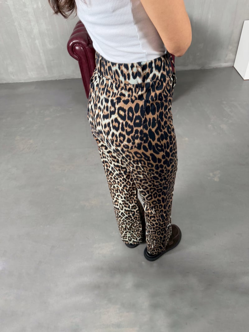 Forge Milky Brown Leopard Print Pants