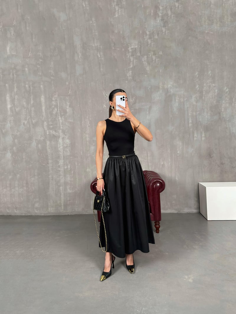 Nox Siyah Sıfır Kol Pinterest Elbise