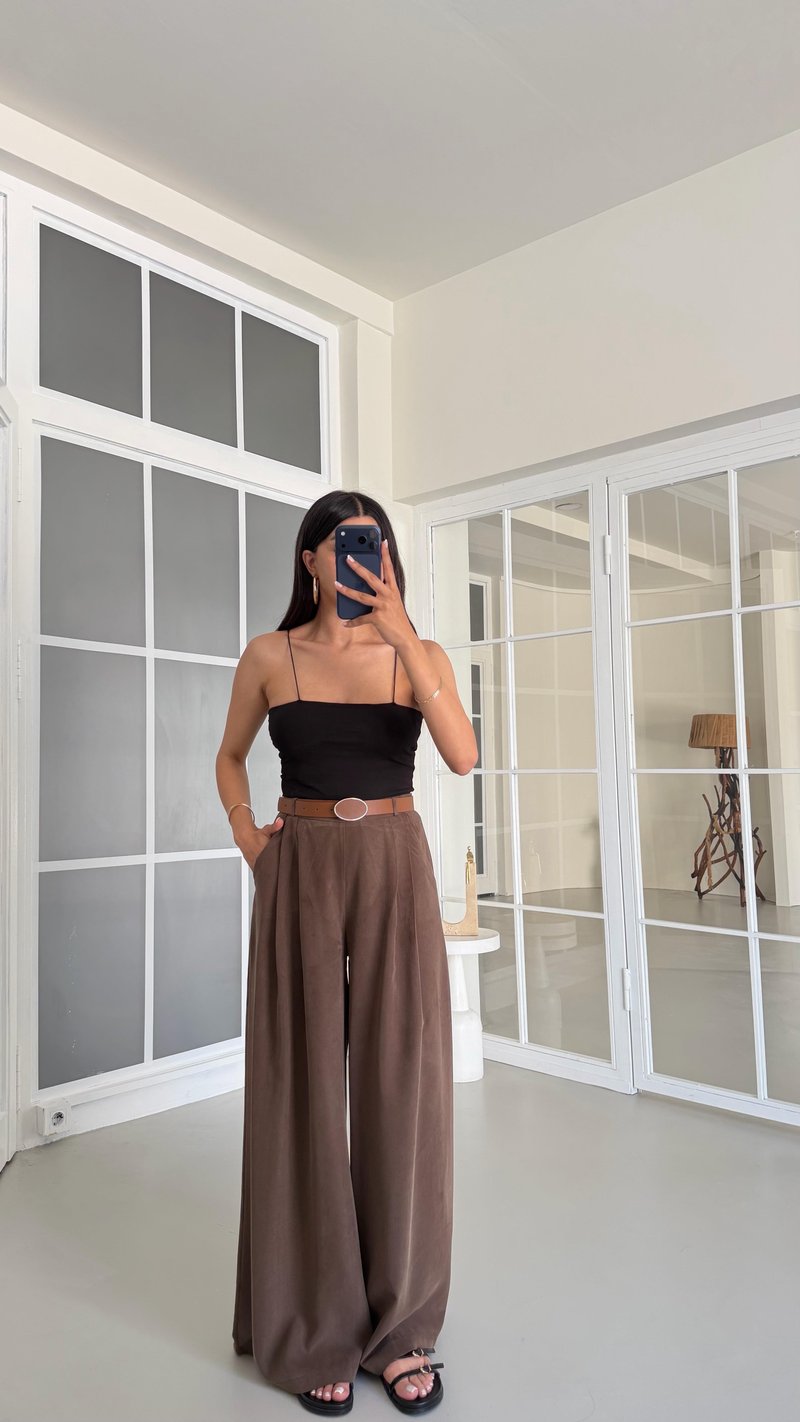 Kahve Kemerli Premium Pantolon GAUS-01667