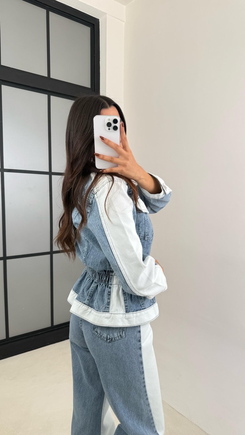 Mavi ZR Muadil Denim Karışımlı Takım GAUS-00198