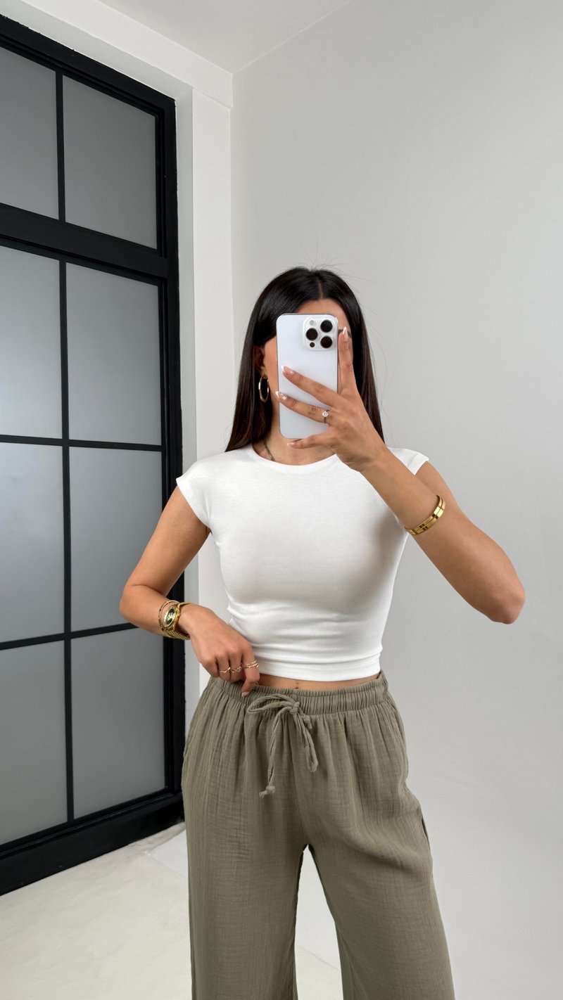 Beyaz Basic Tshirt Gaus00583