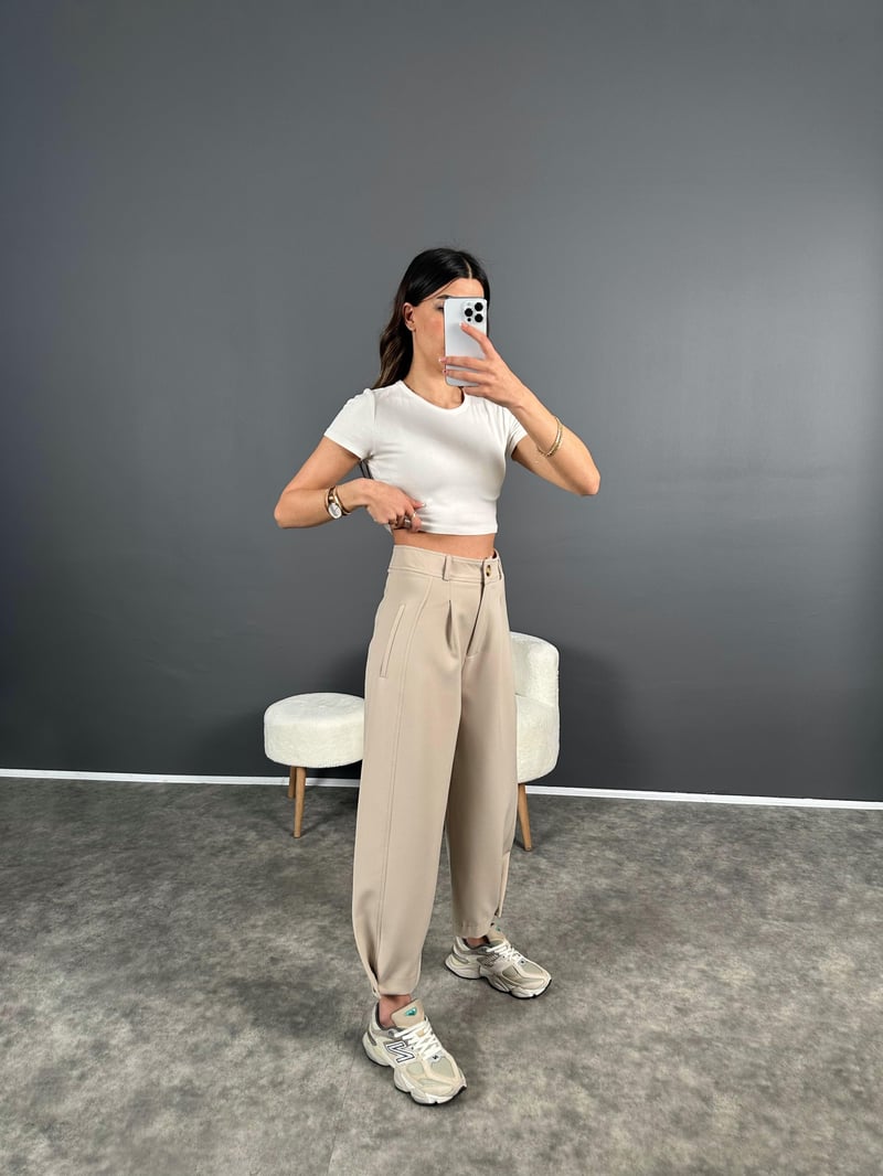 Julia Taş Balon Şalvar Premium Pantolon
