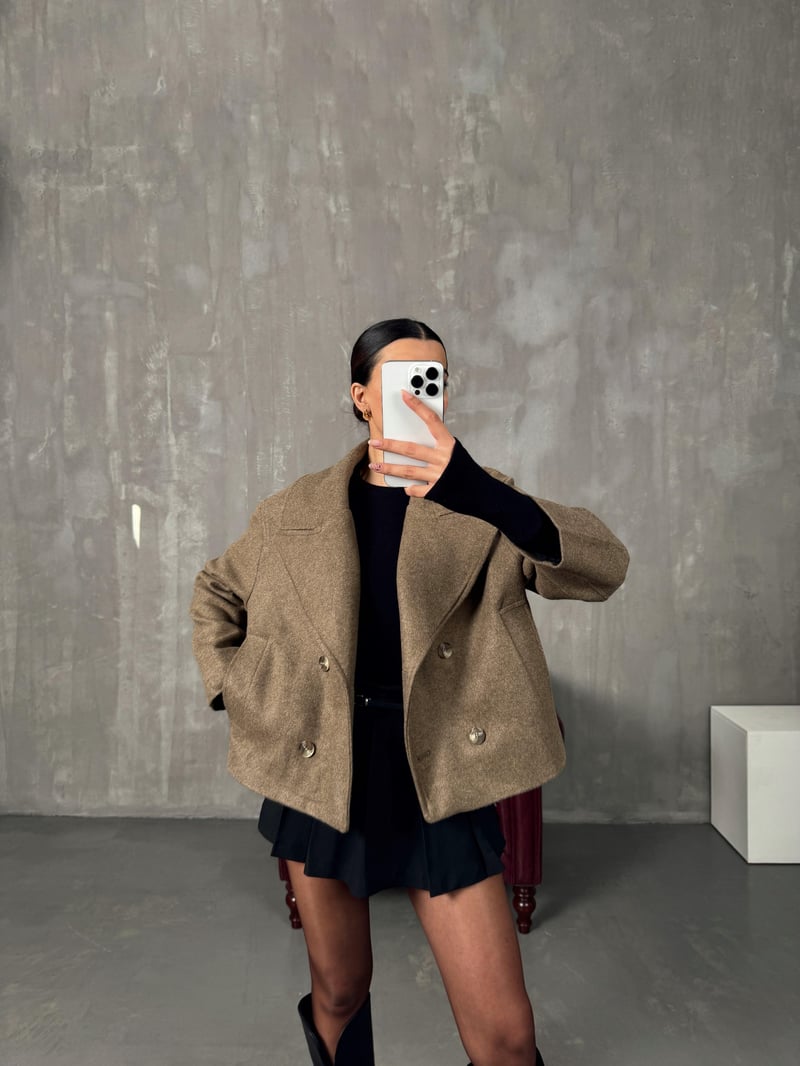 Bobby Kahve ZR Model Astarlı Kaşe Ceket
