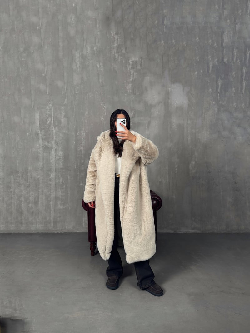 Wody Taş Astarlı Premium Kürk Kaban 