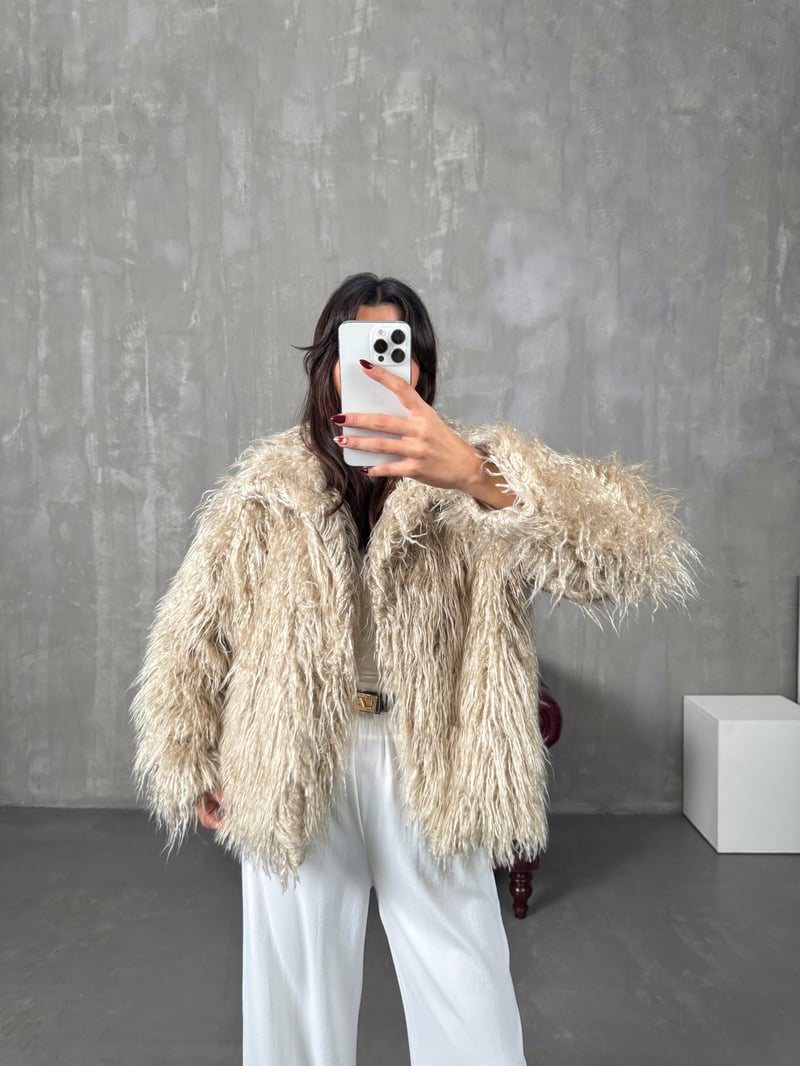 Noag Taş Püsküllü Astarlı Kürk