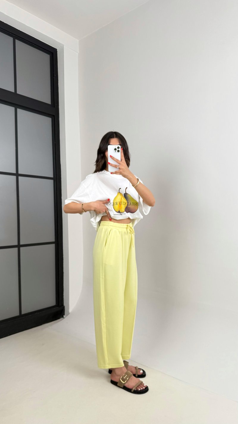 Sofya Sarı Oysh Muadil Modal Kumaş Balon Pantolon
